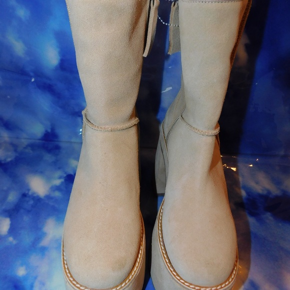 Free People Tan Platform Boots - Picture 3 of 6